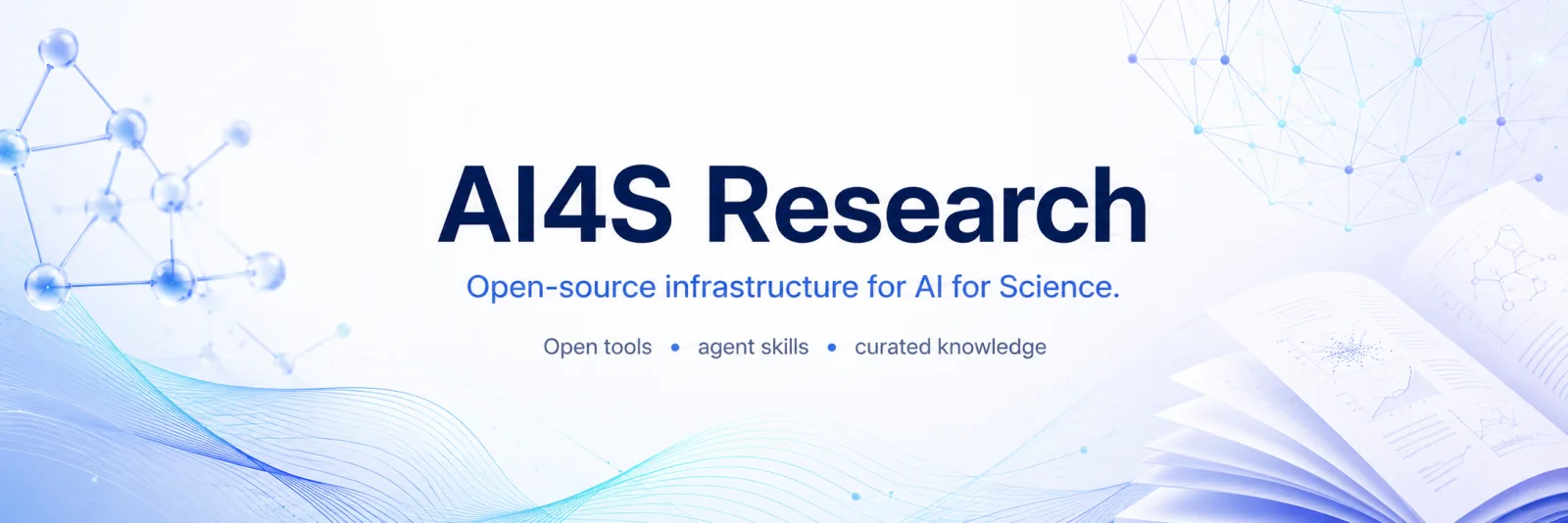 AI4S Research banner for open-source infrastructure for AI for Science